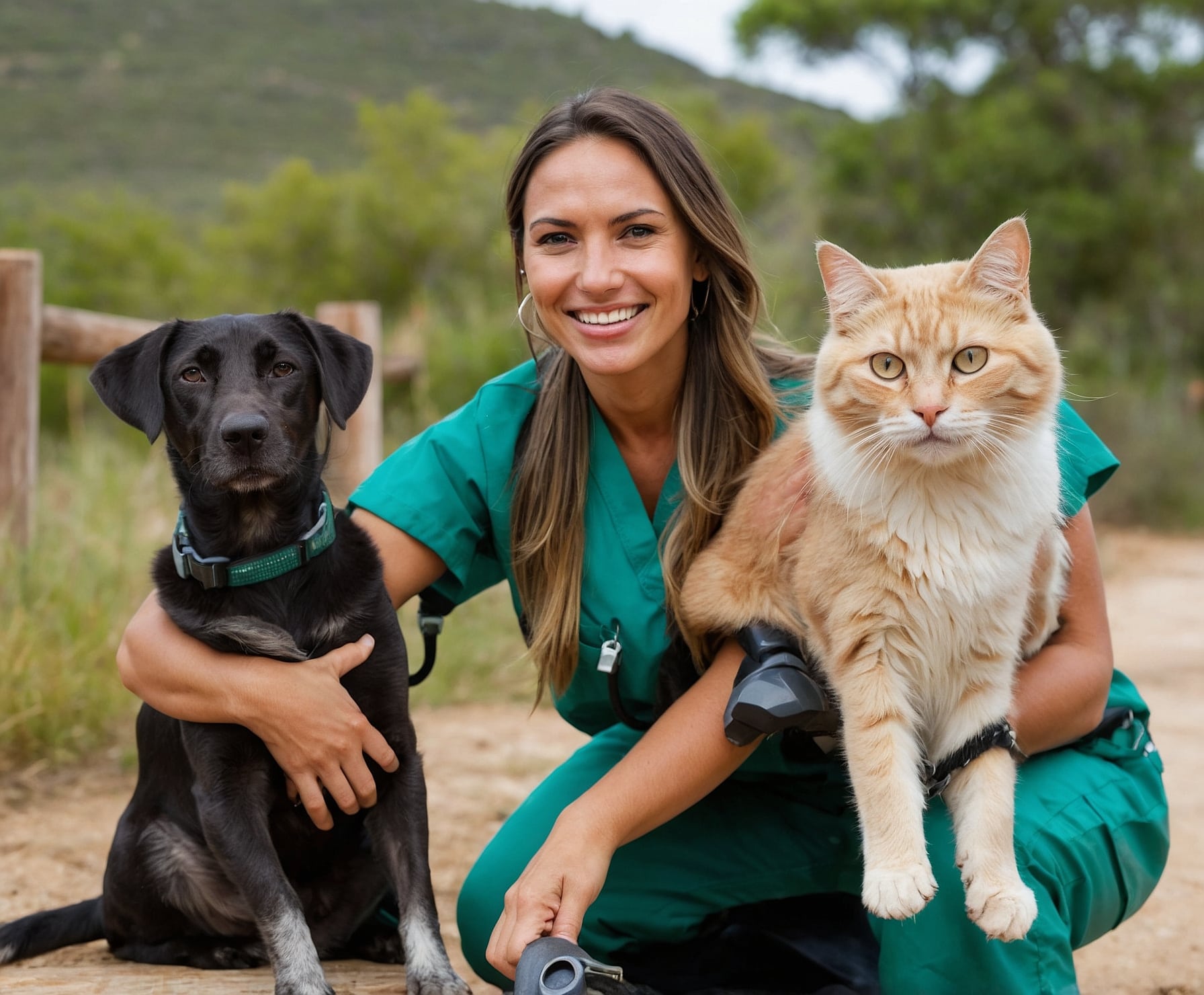 Ecografía móvil para mascotas felices.